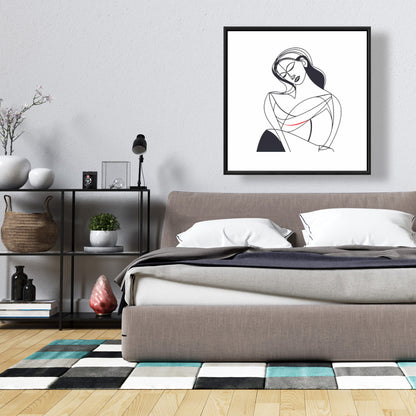 A Mother's Love Shapes Abstract Bedroom Framed Canvas Decor