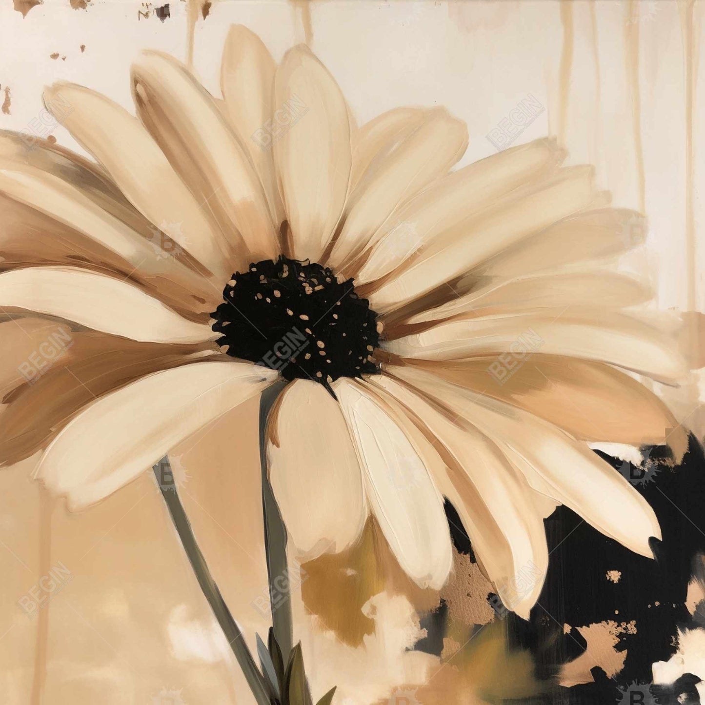 Beautiful Daisy Framed Canvas - Contemporary Bedroom Decor