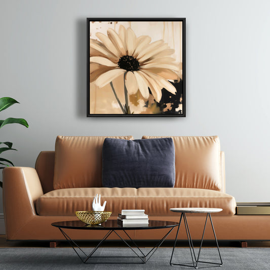 Beautiful Daisy Framed Canvas - Contemporary Bedroom Decor