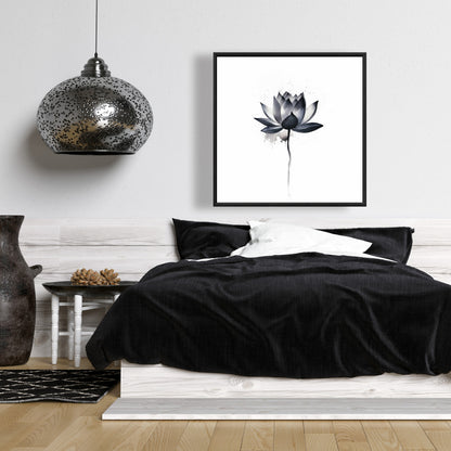 Dripping Flower Framed Canvas | Minimalist Abstract Decor