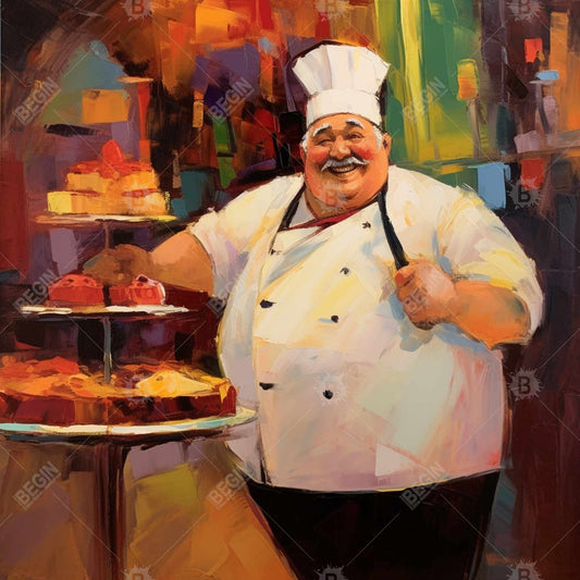 Jolly Chef White Canvas | Home Decor Kitchen Art