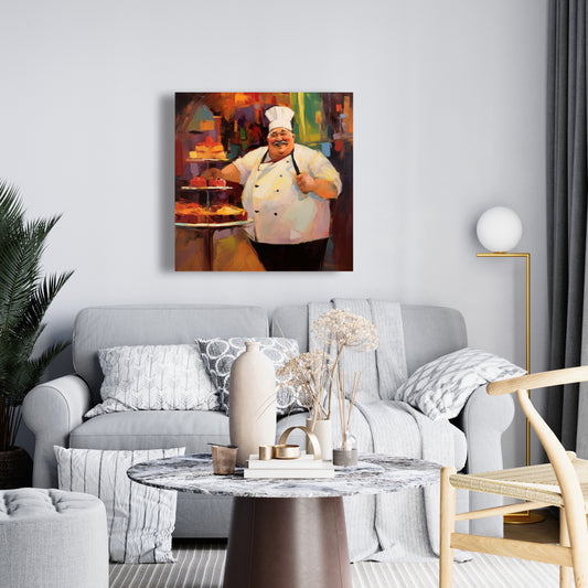 Jolly Chef White Canvas | Home Decor Kitchen Art