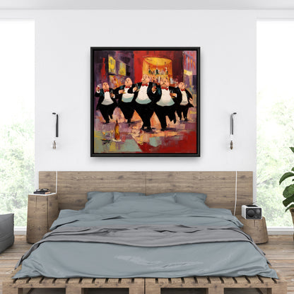 Kitchen White Food Canvas - Distinguished Waiters Home Decor