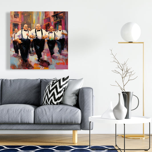 The Companions | Abstract Contemporary Food Canvas - Home Decor