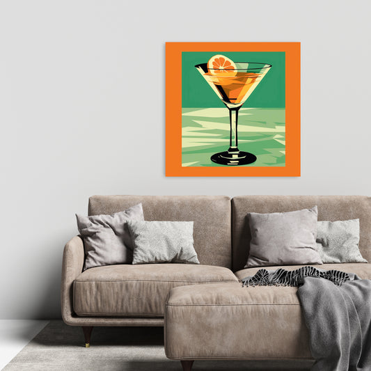 Green Abstract Canvas - The Margarita | Home Decor Artwork