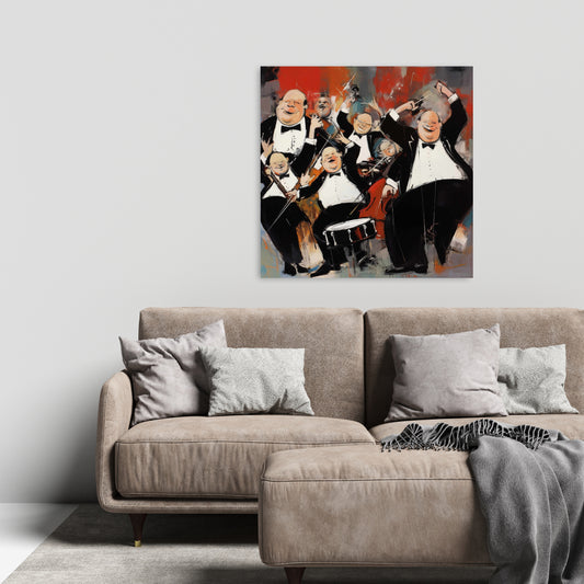 The Group Instrumental Abstract Canvas - Minimalist Home Decor