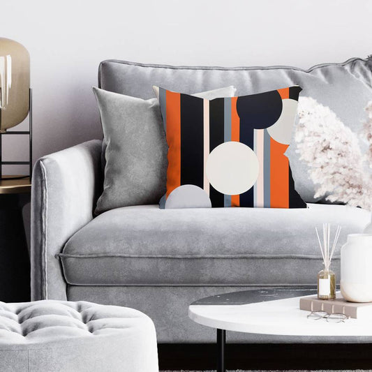 White Shapes Bedroom Pillow - The Circles for Home Decor