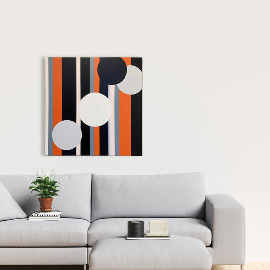 Minimalist Bedroom Abstract Canvas - The Circles Home Decor