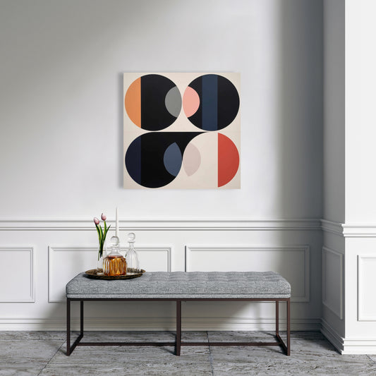 Imbed Circles Minimalist Canvas - Bedroom Home Decor Art