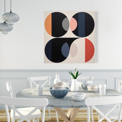 Imbed Circles Minimalist Canvas - Bedroom Home Decor Art