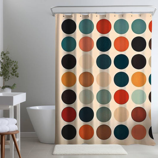 Circle Army Blue Minimalist Shower Curtain | Home Decor