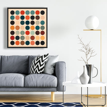 Circle Army Minimalist Canvas | Bedroom Shapes Home Decor