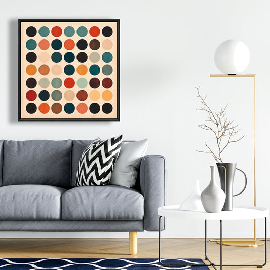 Circle Army Minimalist Canvas | Bedroom Shapes Home Decor