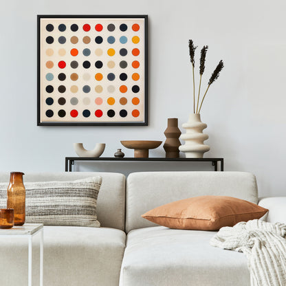 Minimalist Shapes Blue Canvas | Distanced Circles Home Decor