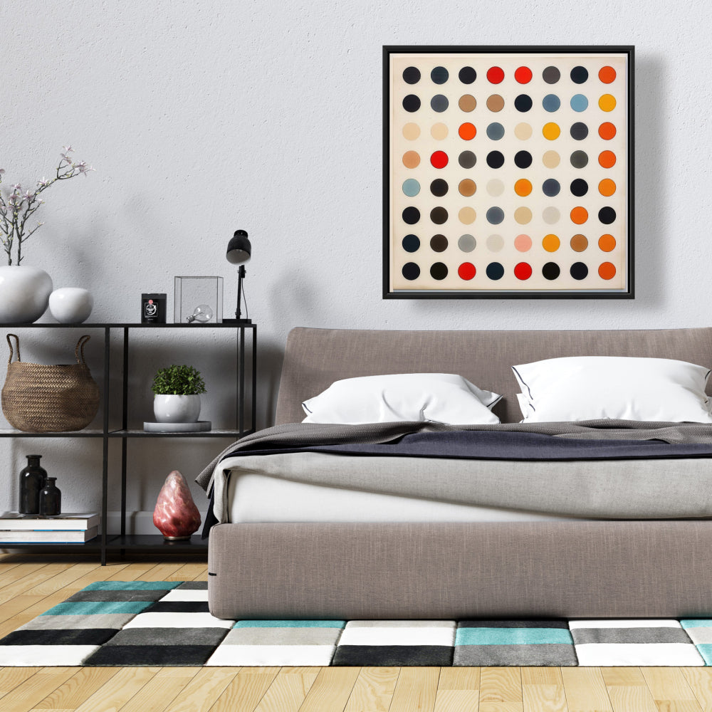 Minimalist Shapes Blue Canvas | Distanced Circles Home Decor
