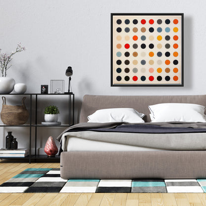 Minimalist Shapes Blue Canvas | Distanced Circles Home Decor