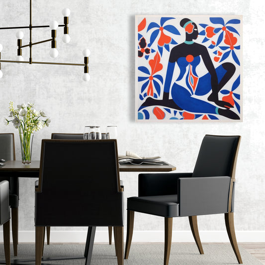 Toile abstraite minimaliste Pure Yoga - Décoration d'intérieur