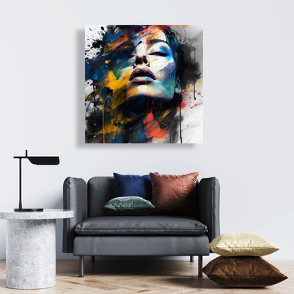 Painted Beauty Contemporary Abstract Shapes Canvas - Home Decor