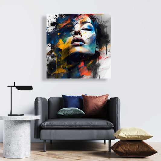 Painted Beauty Contemporary Abstract Shapes Canvas - Home Decor