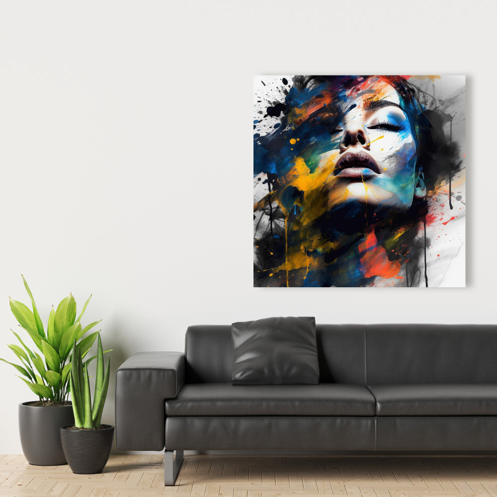 Painted Beauty Contemporary Abstract Shapes Canvas - Home Decor