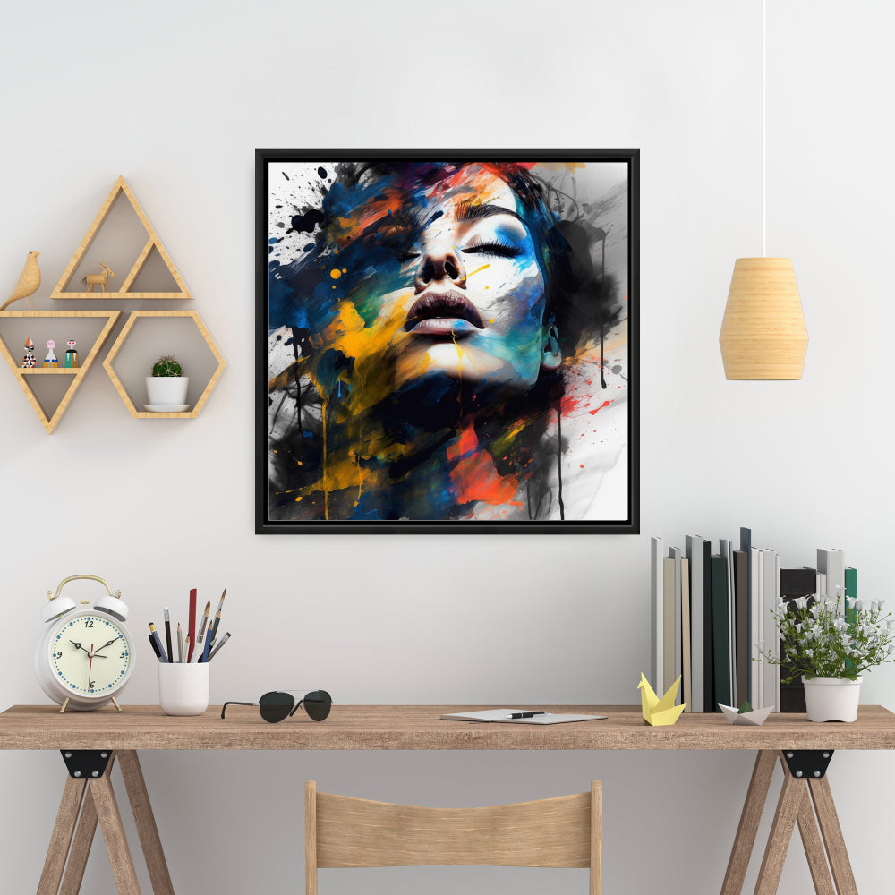 Painted Beauty Blue Bedroom Canvas - Contemporary Home Decor