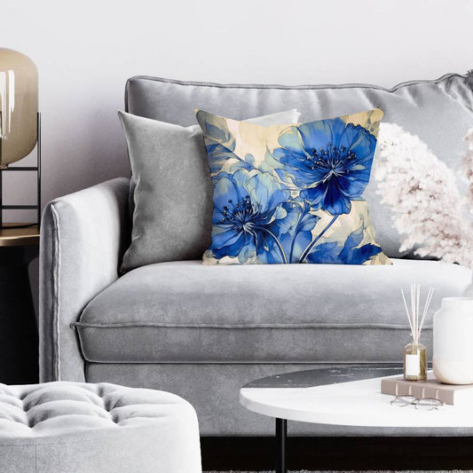 Contemporary Marine Flowers Pillow - Bedroom Home Decor