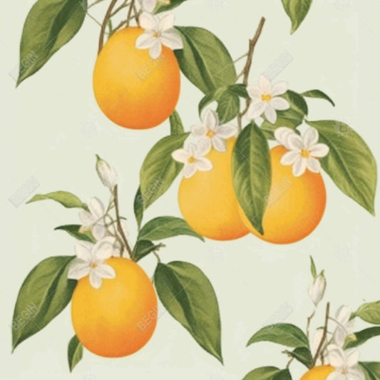 Toile Fleurs d'Orangers Suspendues - Décoration de Chambre Contemporaine