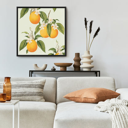 Contemporary Abstract Canvas - Suspended Oranges for Bedroom Decor