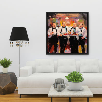 Toile encadrée « Gastronomie » américaine - Décoration de serveurs fiers