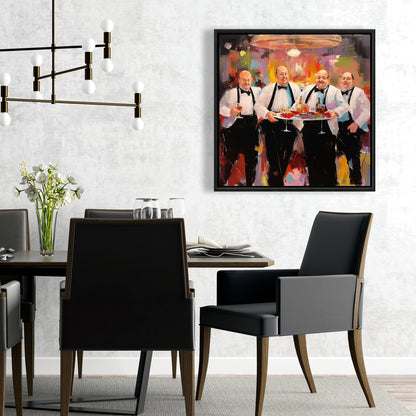 Toile encadrée « Gastronomie » américaine - Décoration de serveurs fiers
