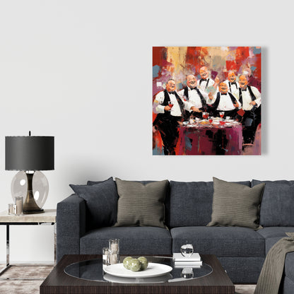 Gastronomy White Food Canvas - Good Friends | Home Decor