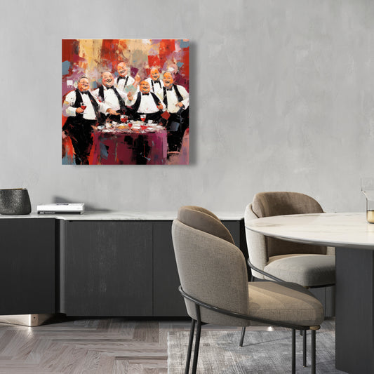 Gastronomy White Food Canvas - Good Friends | Home Decor