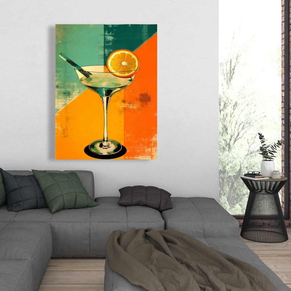 The Drink Canvas | Contemporary Kitchen Decor Wall Art
