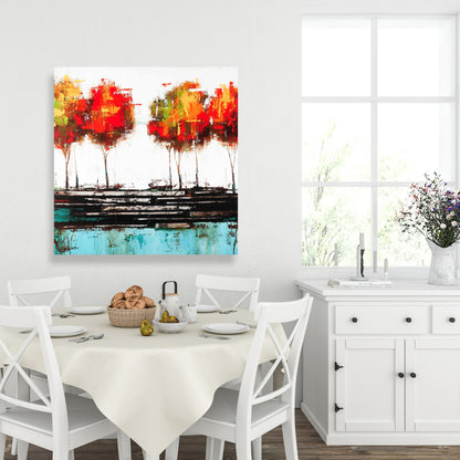 Modern Style Trees - Industrial Canvas for Bedroom Decor