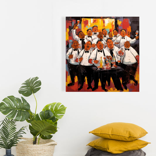 The Good Evening - American Abstract Yellow Canvas Home Decor