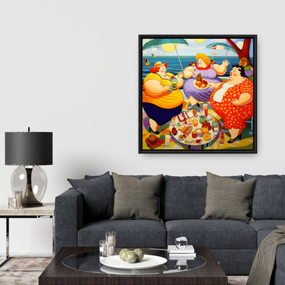 Blue Gastronomy Food Canvas - The Picnic | Home Decor Art