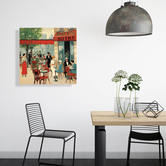 Blue Gastronomy Canvas | Public Coffee Shop Art for Home Decor