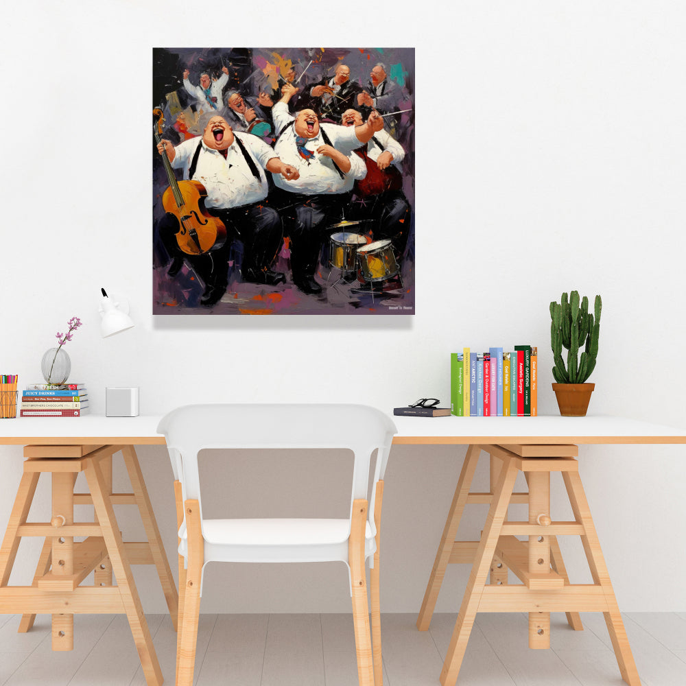Loud Noise White Canvas - Instrument Bedroom Wall Art Decor