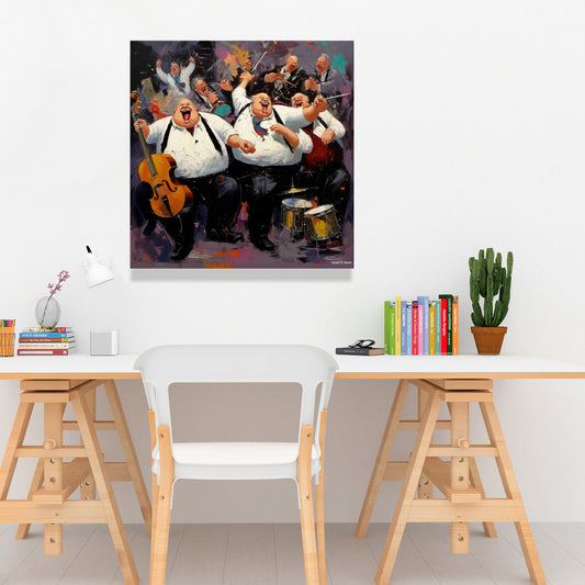 Loud Noise White Canvas - Instrument Bedroom Wall Art Decor