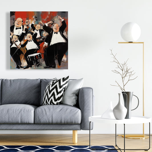 Lively Dance White Bedroom Canvas | Musical Home Decor Art
