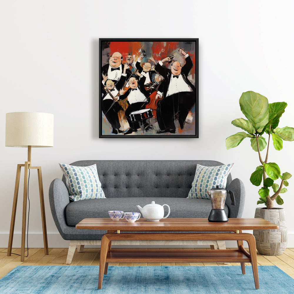 Lively Dance Musical Instrument Canvas | Contemporary Wall Art
