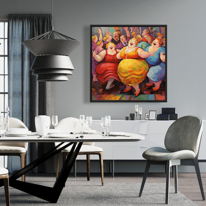 Blue Contemporary Instrument Canvas - Live Dance Home Decor