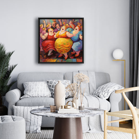 Blue Contemporary Instrument Canvas - Live Dance Home Decor