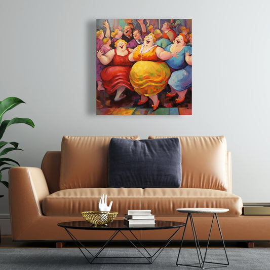 Live Dance Canvas Art - Blue Bedroom Decor | Instrument Theme