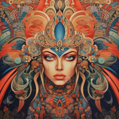 Ancient Goddess Abstract Canvas - Modern Home Decor Art