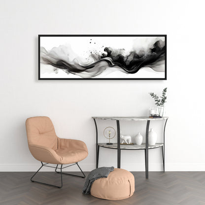 The Omen Minimalist White Shapes Framed Canvas | Home Decor