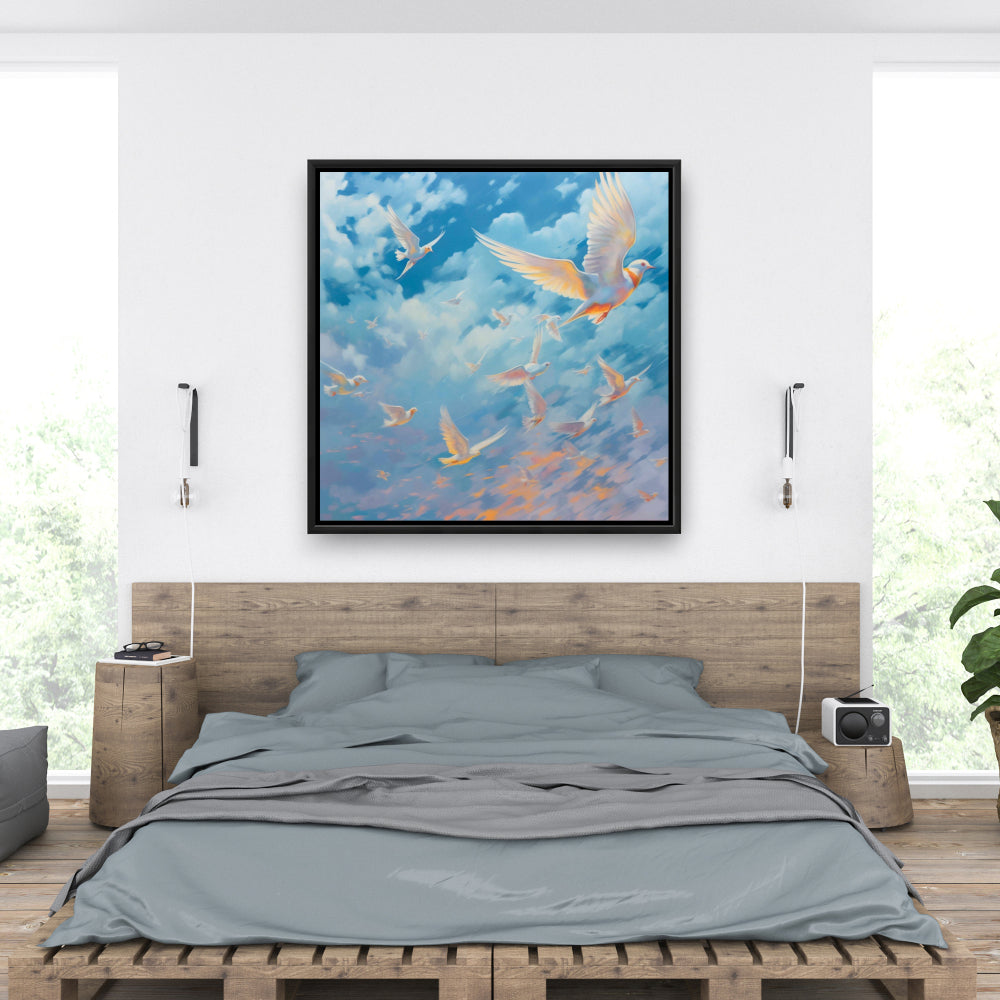 The Flight Animals Contemporary Bedroom Canvas | Home Decor