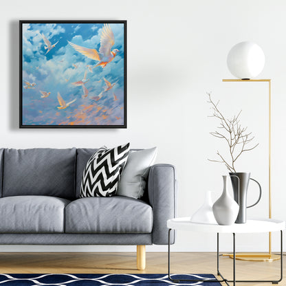 The Flight Animals Contemporary Bedroom Canvas | Home Decor
