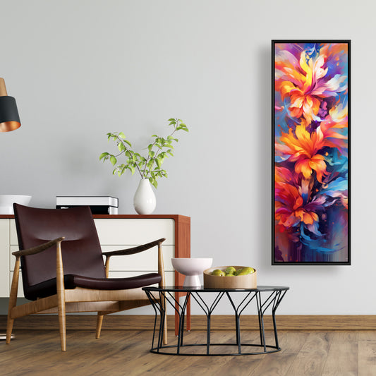 Colorful Plants Abstract Canvas - Flowers Bedroom Wall Art