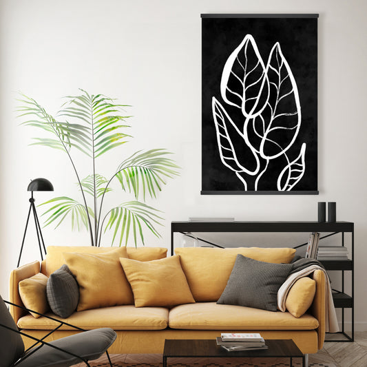 Minimalist Leaves Bedroom Canvas | Magnetic Stick Home Decor
